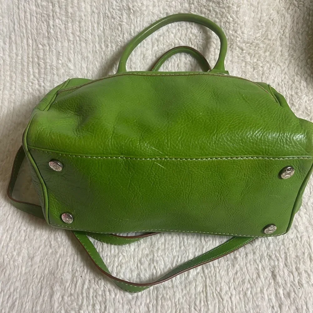 Michael Kors lime Green Leather Satchel with silver tone hardwares. - Picture 8 of 16